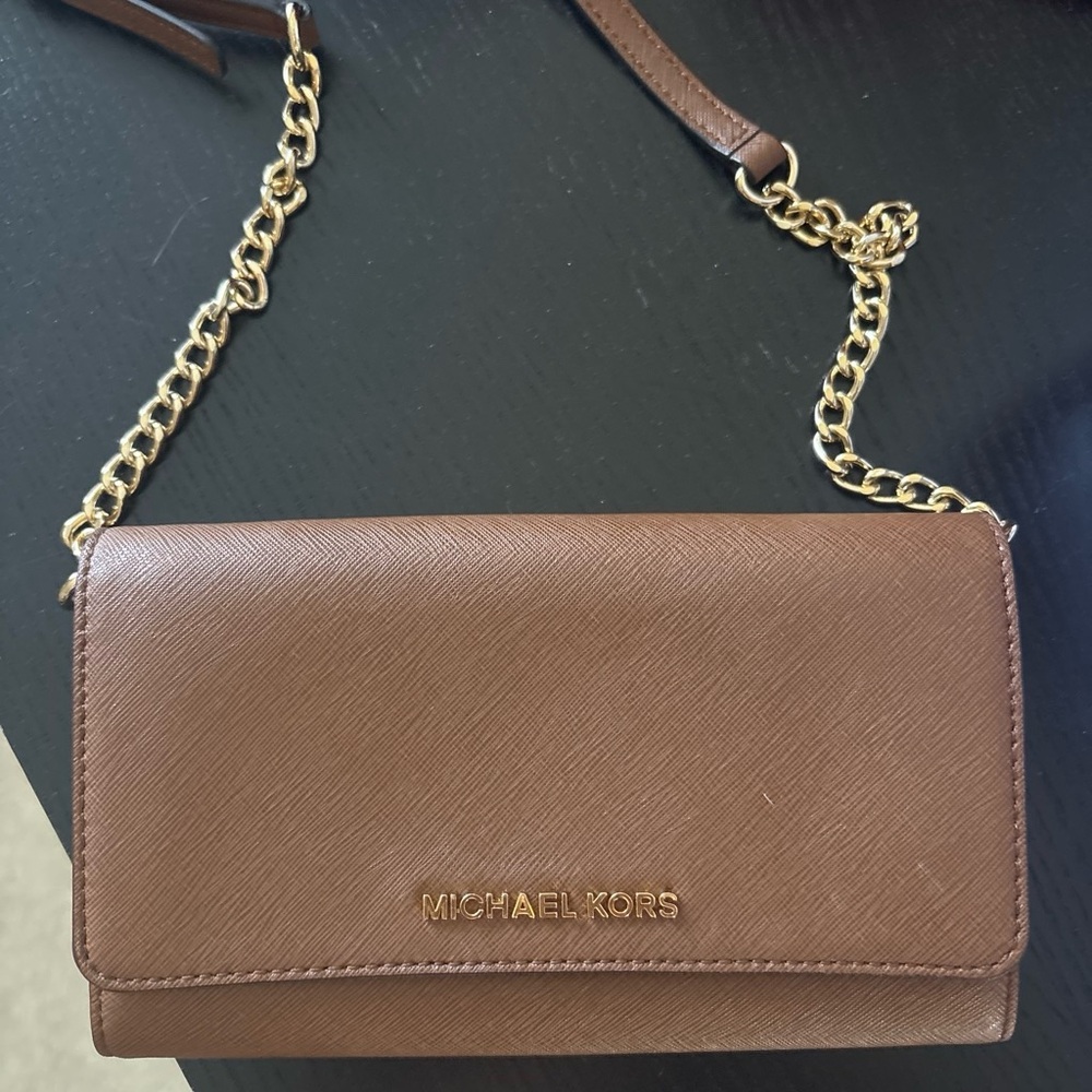 Michael Kors Crossbody Purse with Gold Chain